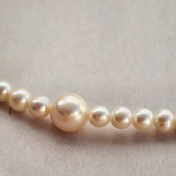 IPS International Pearl Necklace- Sterling Silver 925 Stamped Clasp 22" Beaded - Picture 9 of 12